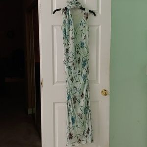 Long Floral Dress w/ Scarf